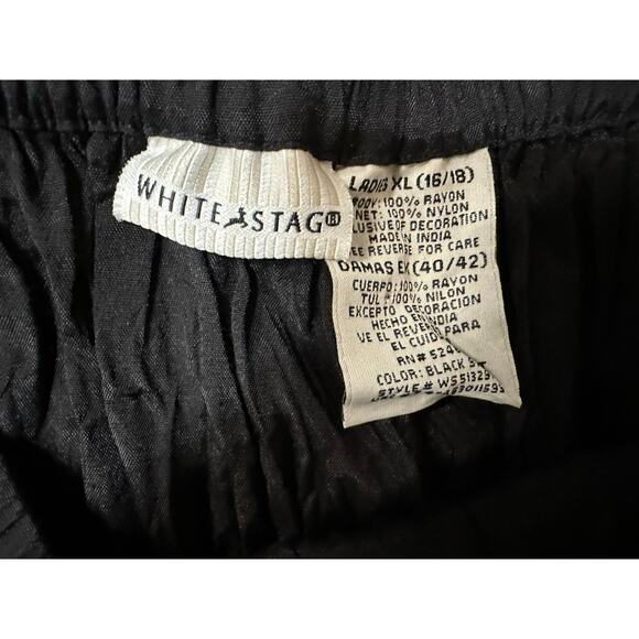 Whimsigoth Romantic Velvet Lace Skirt Women XL Black Witchy Y2K Dark Fairy VTG - Picture 2 of 10